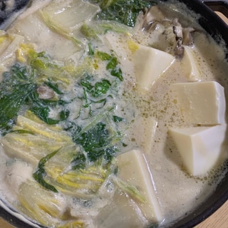 お豆腐と豆乳の味噌鍋